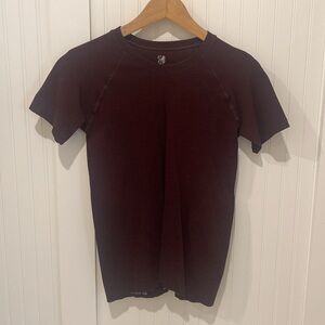 Maroon Sweaty Betty Seamless Workout Tee